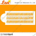 LCS018 reusable plastic line shape painting stencil for professional cake use